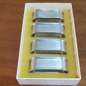 International Pewter oval napkin rings